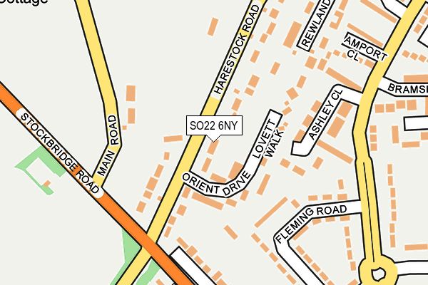SO22 6NY map - OS OpenMap – Local (Ordnance Survey)