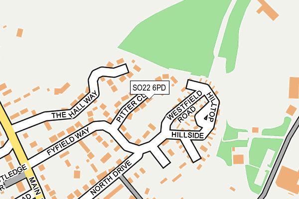 SO22 6PD map - OS OpenMap – Local (Ordnance Survey)