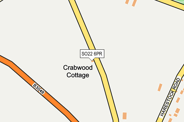 SO22 6PR map - OS OpenMap – Local (Ordnance Survey)