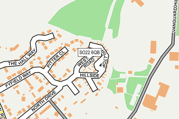 SO22 6QB map - OS OpenMap – Local (Ordnance Survey)