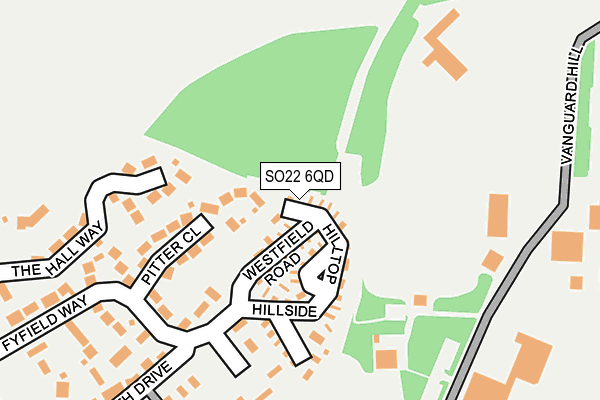 SO22 6QD map - OS OpenMap – Local (Ordnance Survey)