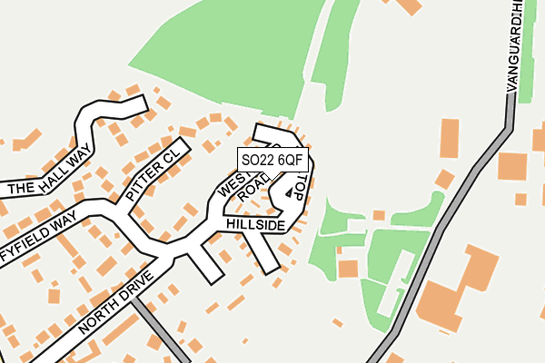 SO22 6QF map - OS OpenMap – Local (Ordnance Survey)