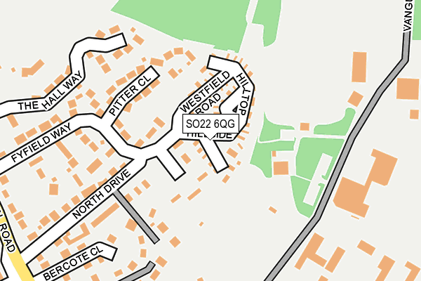 SO22 6QG map - OS OpenMap – Local (Ordnance Survey)