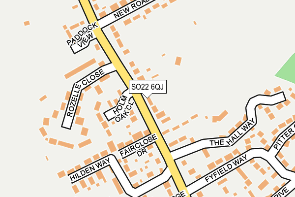 SO22 6QJ map - OS OpenMap – Local (Ordnance Survey)