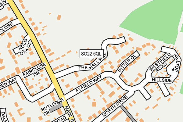 SO22 6QL map - OS OpenMap – Local (Ordnance Survey)