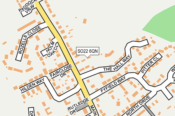 SO22 6QN map - OS OpenMap – Local (Ordnance Survey)