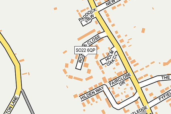 SO22 6QP map - OS OpenMap – Local (Ordnance Survey)