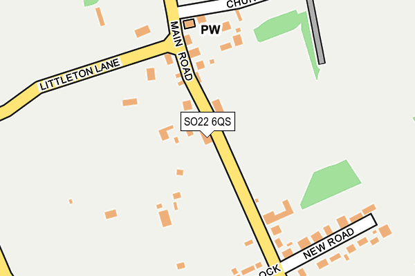 SO22 6QS map - OS OpenMap – Local (Ordnance Survey)