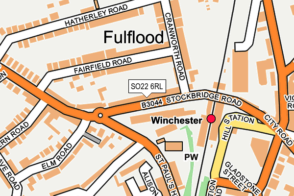 SO22 6RL map - OS OpenMap – Local (Ordnance Survey)