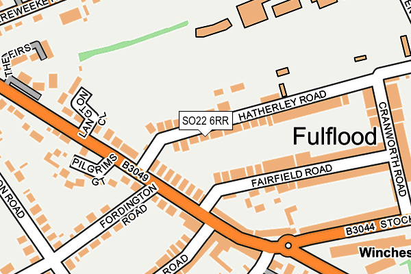 SO22 6RR map - OS OpenMap – Local (Ordnance Survey)