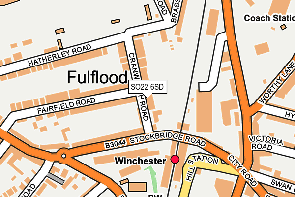 SO22 6SD map - OS OpenMap – Local (Ordnance Survey)