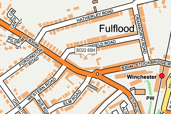 SO22 6SH map - OS OpenMap – Local (Ordnance Survey)