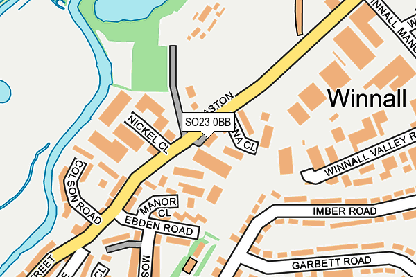 SO23 0BB map - OS OpenMap – Local (Ordnance Survey)