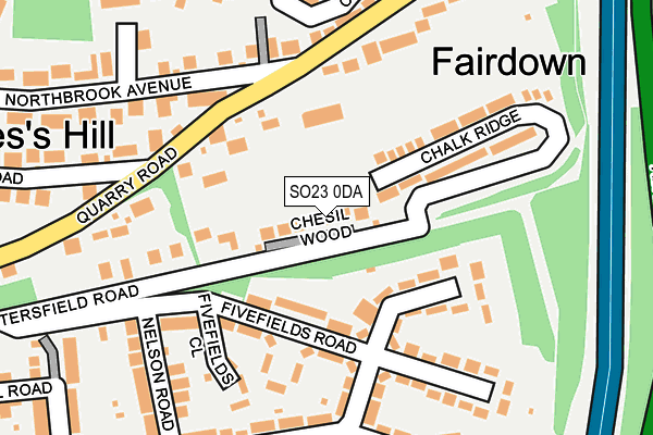 SO23 0DA map - OS OpenMap – Local (Ordnance Survey)