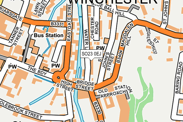 SO23 0EJ map - OS OpenMap – Local (Ordnance Survey)