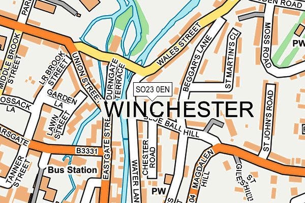 SO23 0EN map - OS OpenMap – Local (Ordnance Survey)