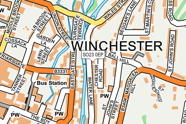 SO23 0EP map - OS OpenMap – Local (Ordnance Survey)