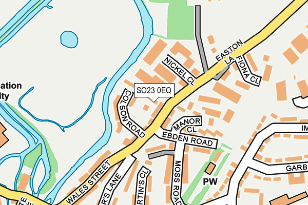 SO23 0EQ map - OS OpenMap – Local (Ordnance Survey)