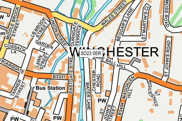 SO23 0ER map - OS OpenMap – Local (Ordnance Survey)