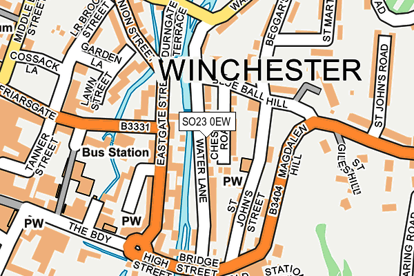 SO23 0EW map - OS OpenMap – Local (Ordnance Survey)