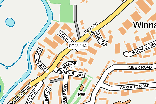 SO23 0HA map - OS OpenMap – Local (Ordnance Survey)