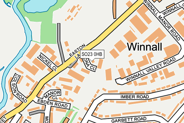 SO23 0HB map - OS OpenMap – Local (Ordnance Survey)