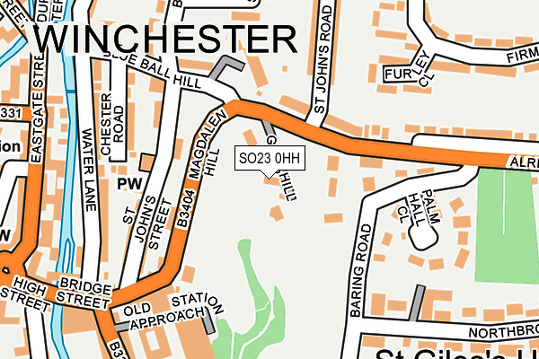 SO23 0HH map - OS OpenMap – Local (Ordnance Survey)