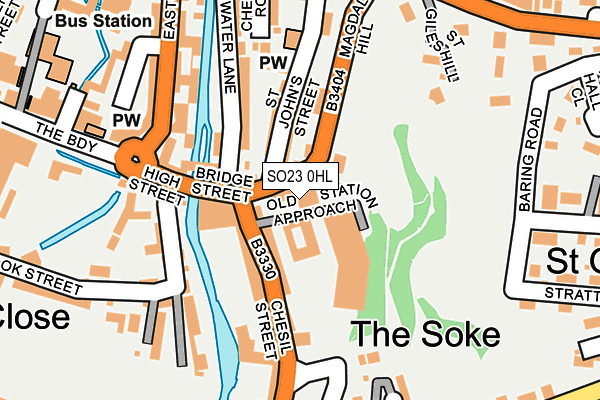 SO23 0HL map - OS OpenMap – Local (Ordnance Survey)