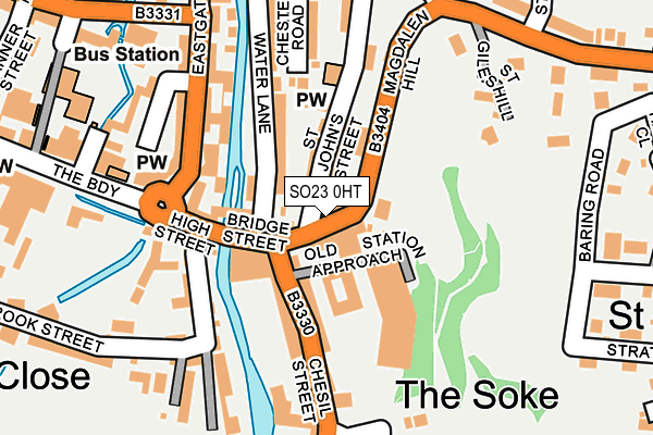 SO23 0HT map - OS OpenMap – Local (Ordnance Survey)