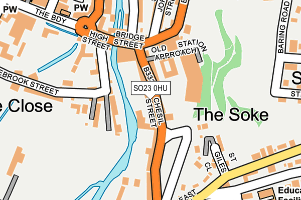 SO23 0HU map - OS OpenMap – Local (Ordnance Survey)