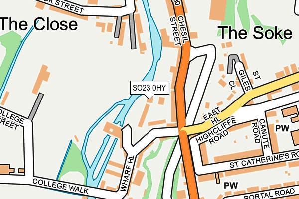 SO23 0HY map - OS OpenMap – Local (Ordnance Survey)