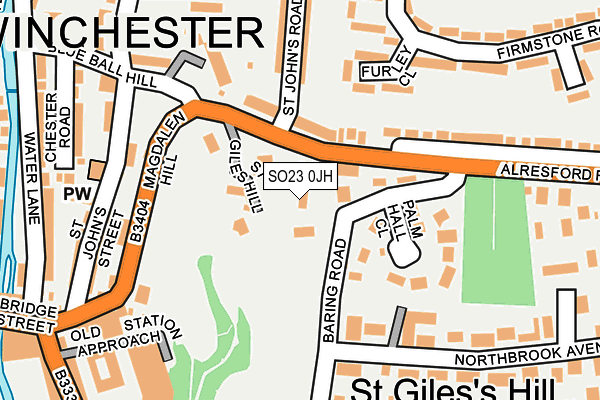 SO23 0JH map - OS OpenMap – Local (Ordnance Survey)