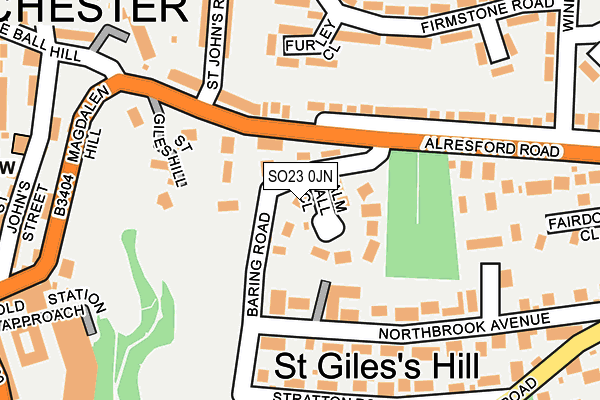 SO23 0JN map - OS OpenMap – Local (Ordnance Survey)