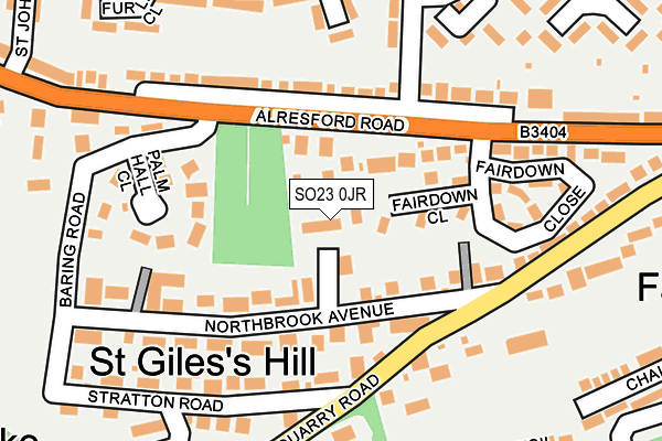 SO23 0JR map - OS OpenMap – Local (Ordnance Survey)