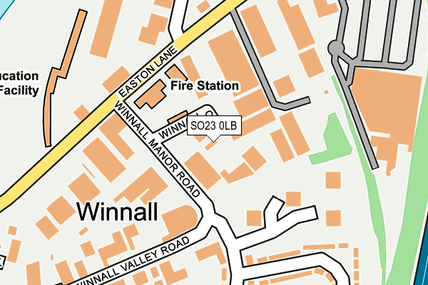 SO23 0LB map - OS OpenMap – Local (Ordnance Survey)