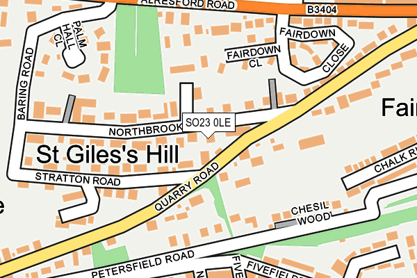 SO23 0LE map - OS OpenMap – Local (Ordnance Survey)