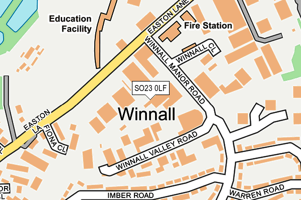 SO23 0LF map - OS OpenMap – Local (Ordnance Survey)