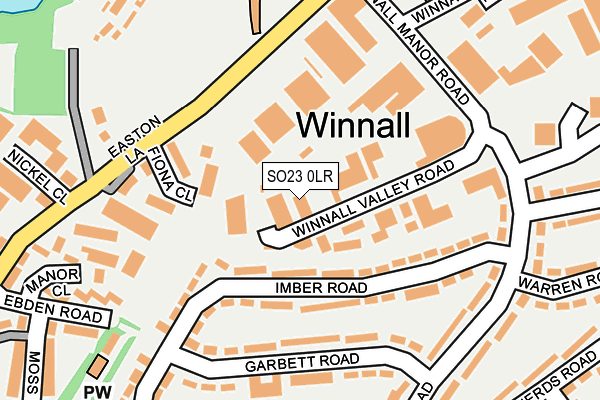 SO23 0LR map - OS OpenMap – Local (Ordnance Survey)