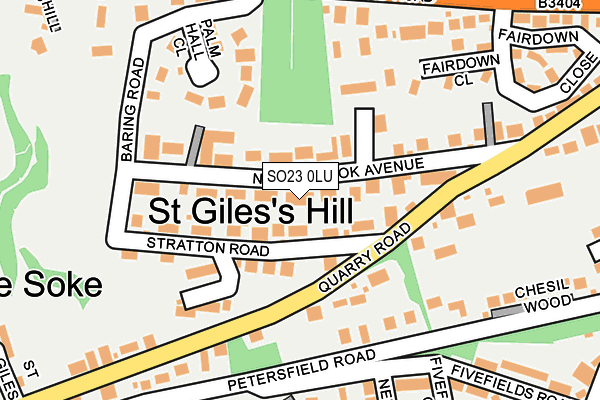 SO23 0LU map - OS OpenMap – Local (Ordnance Survey)