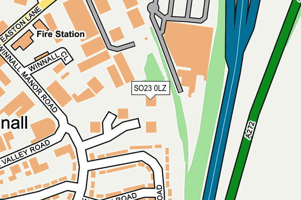 SO23 0LZ map - OS OpenMap – Local (Ordnance Survey)