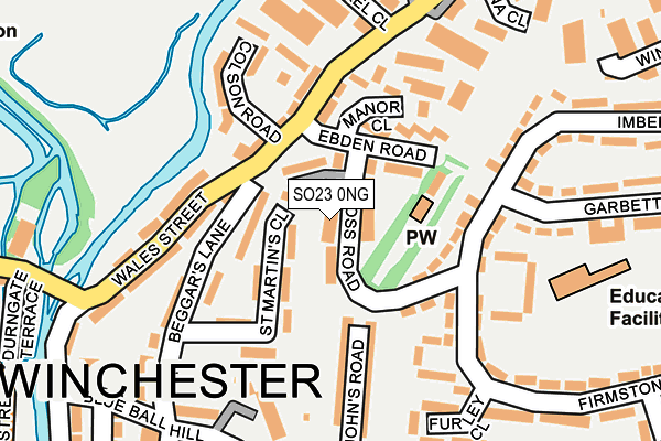 SO23 0NG map - OS OpenMap – Local (Ordnance Survey)