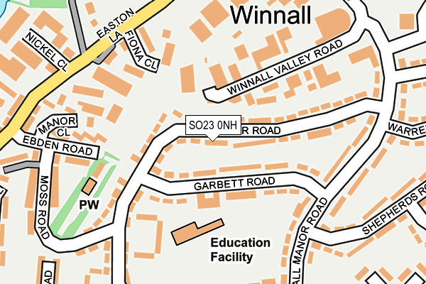 SO23 0NH map - OS OpenMap – Local (Ordnance Survey)