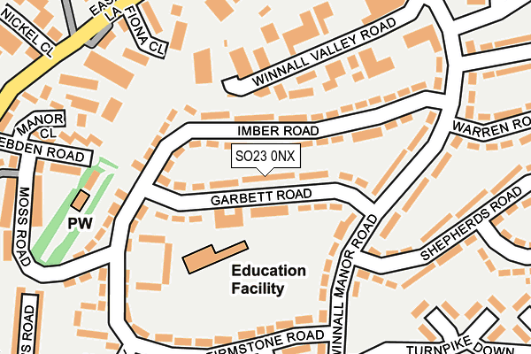 SO23 0NX map - OS OpenMap – Local (Ordnance Survey)