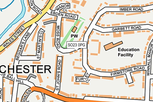 SO23 0PG map - OS OpenMap – Local (Ordnance Survey)