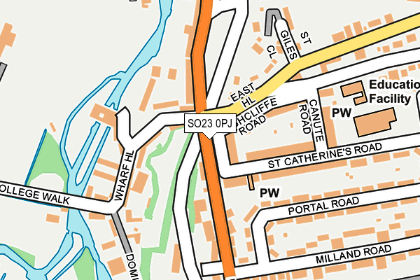 SO23 0PJ map - OS OpenMap – Local (Ordnance Survey)