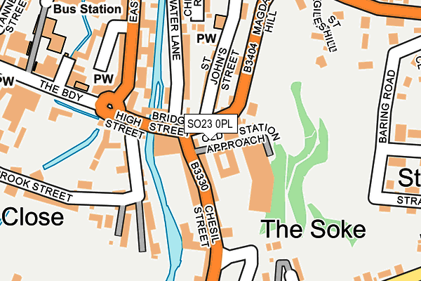 SO23 0PL map - OS OpenMap – Local (Ordnance Survey)