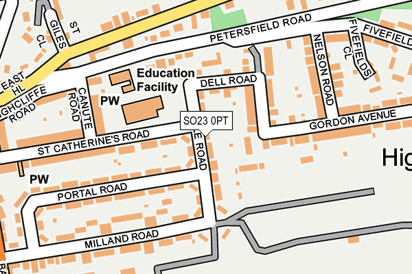 SO23 0PT map - OS OpenMap – Local (Ordnance Survey)