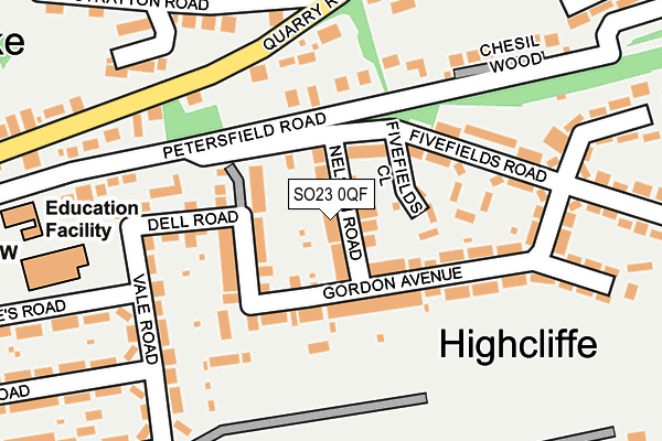 SO23 0QF map - OS OpenMap – Local (Ordnance Survey)