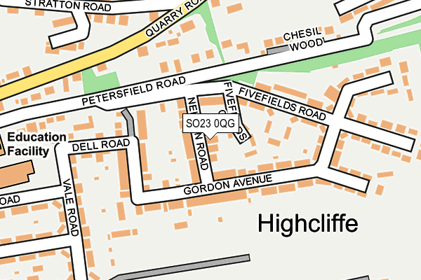 SO23 0QG map - OS OpenMap – Local (Ordnance Survey)