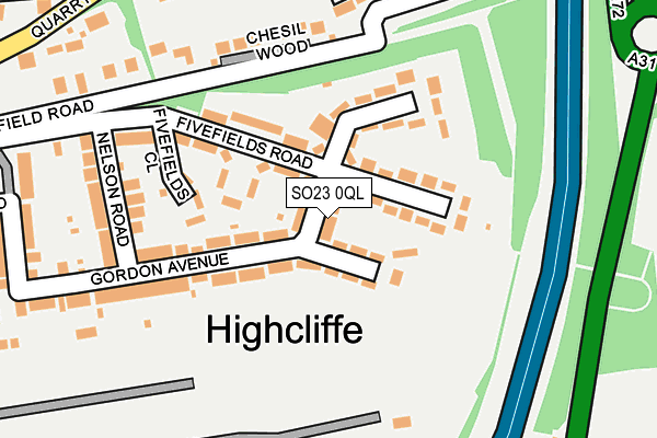 SO23 0QL map - OS OpenMap – Local (Ordnance Survey)